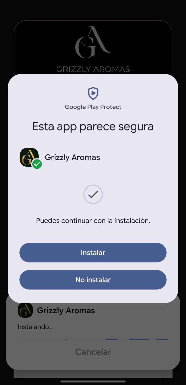 Google Play Protect con botón Instalar